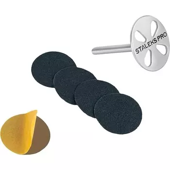 Педикюрная пилка Pododisc 20 мм с 5 сменными насадками, зернистость 180, профессиональная, для домашнего использования, нержавеющая сталь Staleks