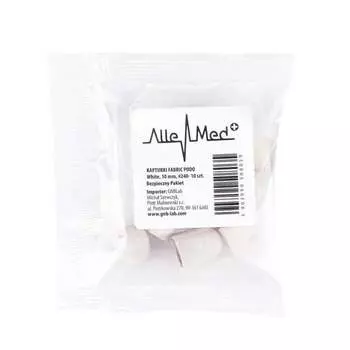 Педикюрные колпачки градация 10 мм 240 Ткань Podo AlleMed Белая, 10 шт., Molly Lac