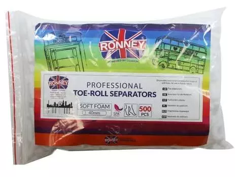 Педикюрные валики/сепараторы 500 шт. ACTIV RONNEY - SPARATORS TOE ROLL SPARATORS