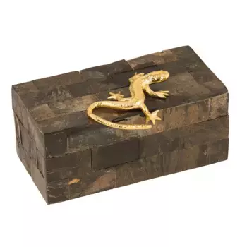 Pedro Durn Декоративная шкатулка с изображением животных из рога Педро Дурана, коричневый