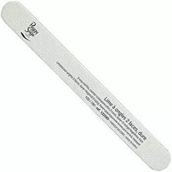 Peggy Sage Пилочка для ногтей лаймово-белая двухсторонняя, твердая и средняя 122085