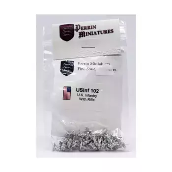 Пехота США с винтовкой, WWII Miniatures - USA (10mm) (Perrin Miniatures)