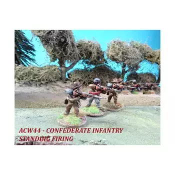 Пехота стоя ведёт огонь, American Civil War - Confederate Army (28mm)