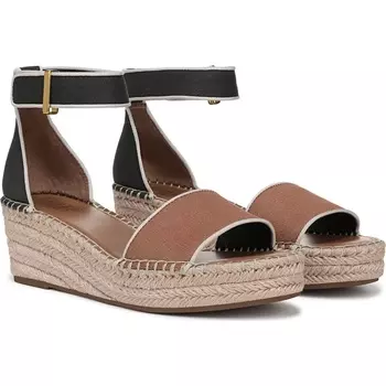 Pela 4 эспадрильи на танкетке Franco Sarto, tan/black twill fabric