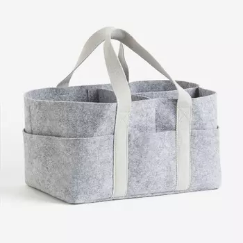 Пеленальная сумка H&M Home Felted Diaper, светло-серый