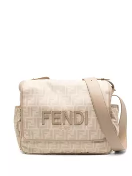 Пеленальная сумка с узором FF Fendi Kids, нейтральный