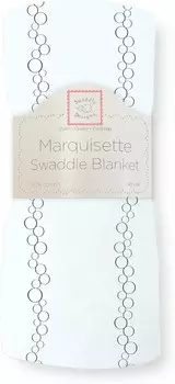 Пеленание Designs Одеяло для пеленания Marquisette Reception для мальчиков и девочек, мягкий хлопковый муслин премиум-класса, лучший подарок для душа, нежно-голубое шампанское SwaddleDesigns, Soft Blue Champagne