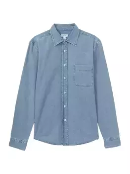 Пеллоу Джинсовая Рубашка Reiss, цвет denim blue