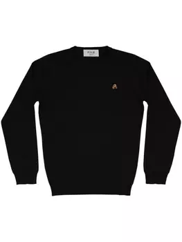 PELO FOUNDATION джемпер с аппликацией в виде собаки, черный