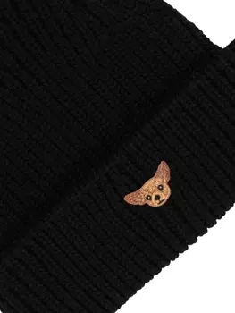 PELO FOUNDATION шапочка с аппликацией в виде собаки, черный