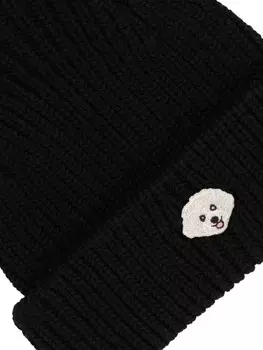 PELO FOUNDATION шапочка с аппликацией в виде собаки, черный