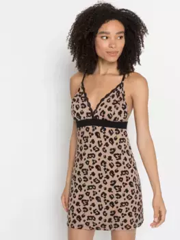 Пеньюар LASCANA с красивыми кружевными деталями, черный