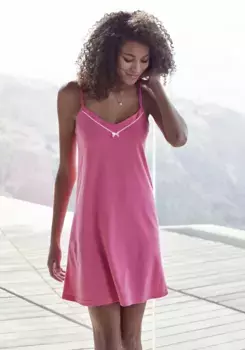 Пеньюар Vivance Dreams с контрастной окантовкой, розовый