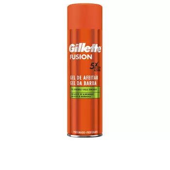 Пена для бритья Fusion gel de afeitar piel sensible Gillette, 200 мл