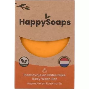 Пена для душа Vegan Body Bar с аргановым маслом и розмарином 100 г, Happysoaps