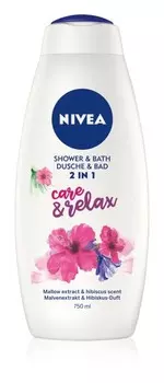 Пена для ванн и гель для душа 2в1 Nivea Care & Relax