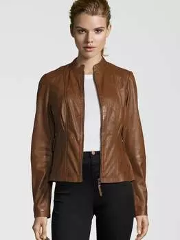 Пенелопа кожаная куртка 7 Eleven, коричневый