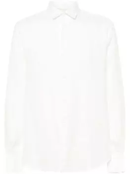 PENINSULA SWIMWEAR льняная рубашка с косым воротником, белый