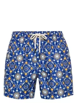 PENINSULA SWIMWEAR шорты для плавания Rapallo со средиземноморским узором, синий