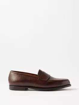 Пенни-лоферы boston из зерненой кожи Crockett & Jones, коричневый