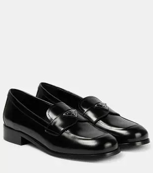 Пенни лоферы из кожи Prada, черный