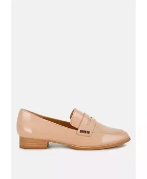 Пенни-лоферы из лакированной кожи с крылышками London Rag, бежевый