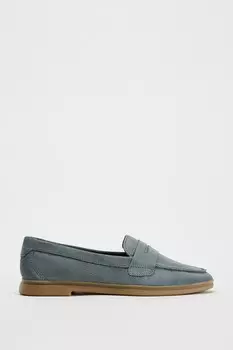 Пенни-лоферы из спилка ZARA, синий