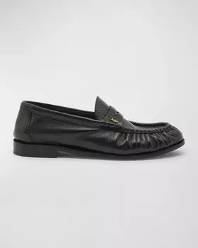 Пенни-лоферы Le Leather YSL Saint Laurent, цвет Nero