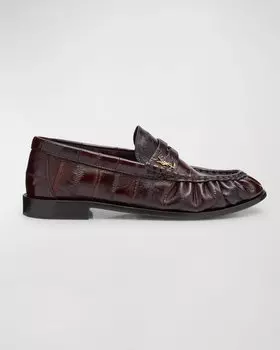 Пенни-лоферы Le Leather YSL Saint Laurent, цвет Scotch Brown