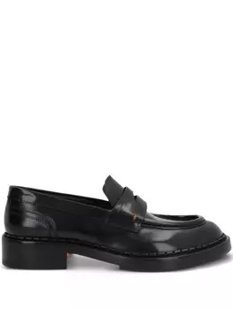 Пенни лоферы Santoni x 10 Corso Como из матовой кожи, черный