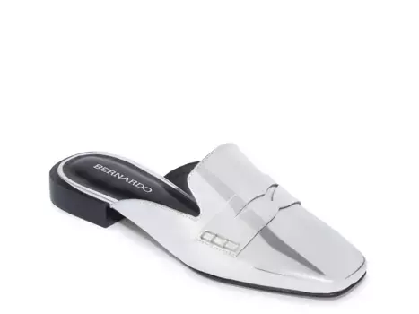 Пенни-мюли Bernardo, серебристый металлик