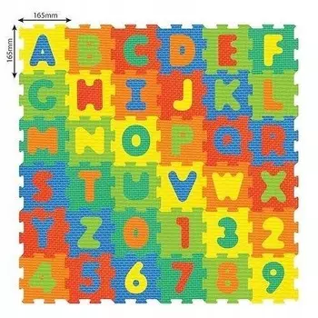 Пенопластовый коврик с алфавитом и цифрами, Smily Play