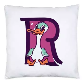 Пенсионная подушка с наполнителем R утка, прощальный подарок на пенсию, бабушка, дедушка, сотрудник, юмор Hey!Print