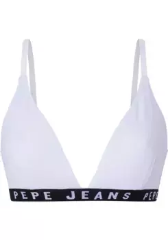 Pepe Jeans Бюстгальтер без косточек "Logo Bra", белый