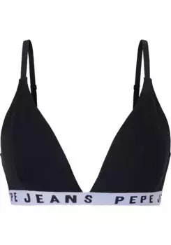 Pepe Jeans Бюстгальтер без косточек "Logo Bra", черный