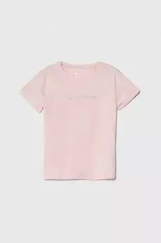 Pepe Jeans Детская хлопковая футболка NINA, розовый