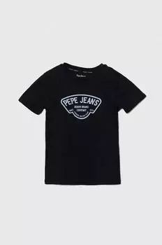 Pepe Jeans Детская хлопковая футболка REGEN, военно-морской