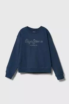 Pepe Jeans Детская хлопковая толстовка РОЗА, синий