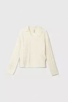 Pepe Jeans Renata детский свитер из смесовой шерсти, бежевый