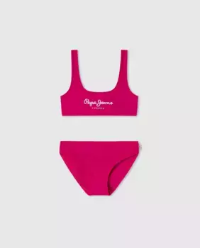 Pepe Sc Комплект бикини для девочек Pepe Jeans, фуксия