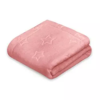 Pepi Fleece детское одеяло, мягкий плед, флисовое одеяло со звездами 70х100 коралловый, коралловый