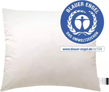 Перьевая подушка Billerbeck "E14 Greta, подушка 40х80, 70х80, 80х80 см", наполнитель: наполнитель: 85% утиное перо, 15% утиный пух, чехол: 100% хлопок, (1 шт.), пуховое одеяло с синим ангелом, цвет champagner