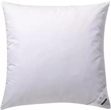 Перьевая подушка Billerbeck "Эрина 15, подушка для аллергиков (аллергия на домашнюю пыль)", наполнитель: 85% перо, 15% пух, чехол: 100% хлопок, (1 шт.), поддерживающая пуховая подушка 80х80 см, белый