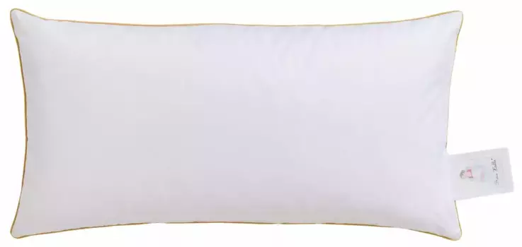 Перьевая подушка Frau Holle "Frau Holle", наполнитель: 50% гусиные перья, 50% гусиный пух, чехол: 100% хлопок, (1 штука), подушка 40х80 см, 80х80см, мягкая, белый