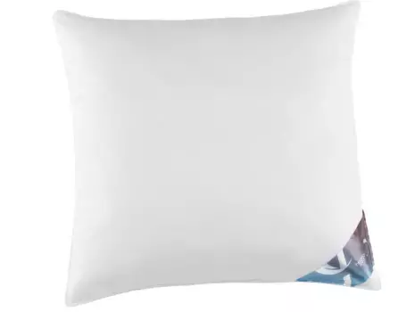 Перьевая подушка Haeussling "Hygge Home Pleated (био-основа)", наполнитель: 70% утиное перо и 30% утиный пух, (1 шт.) 80х80 см, белый
