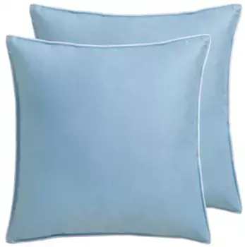 Перьевая подушка Otto Keller "Большой выбор", наполнитель: 70% гусиное перо, 30% гусиный пух, чехол: 100% хлопок, (2 шт.) 80х40 см, синий