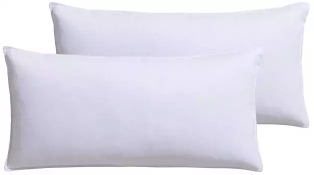 Перьевая подушка RIBECO "Набор подушек Laram, подушка с пухом, размером 40х80 или 80х80 см", наполнитель: 90% перо, 10% пух, (2 шт, 2 шт), белый