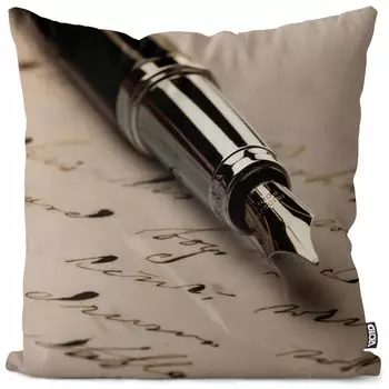 Перьевая ручка VOID, чехол для подушки с чернилами и шрифтом, чехол для подушки, полиэстер, водонепроницаемый, для улицы, в помещении, размер подушки: 60 x 60 см