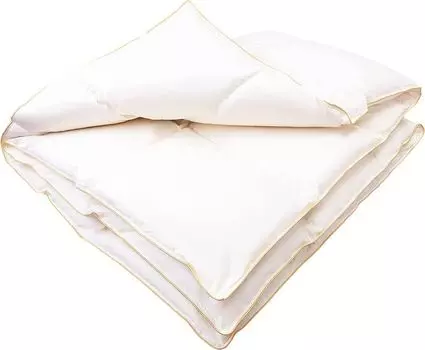 Перьевое одеяло Pen-Pol натуральный полупух 135х200 экрю - дышащее 4-сезонное одеяло для спокойного сна