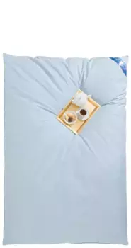 Перьевое одеяло RIBECO "Леон", очень теплое, наполнитель 90% перо, 10% пух, (1 шт.) 155х220 см, цвет saphirblau